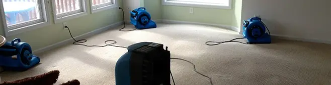 ECOS drying equipment set up after water damage